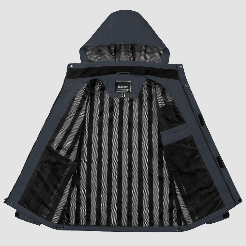 Veste de Pluie Homme Légère Imperméable à Capuche Amovible