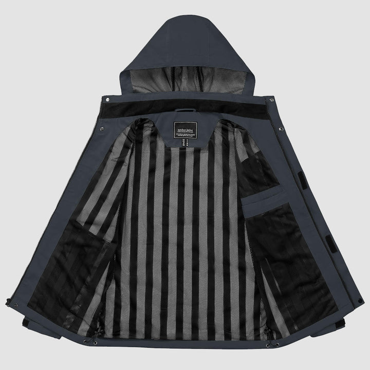Veste de Pluie Homme Légère Imperméable à Capuche Amovible