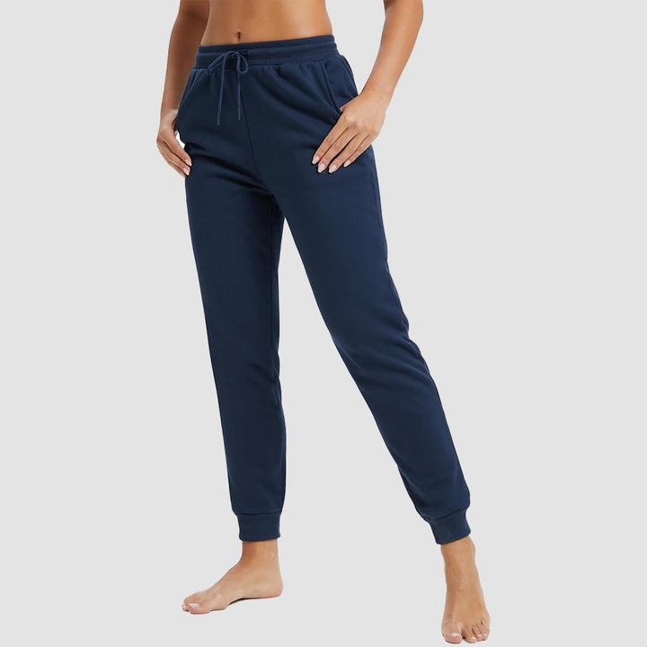 Women's Sherpa-Lined Joggers with Drawstring Waist and Elastic Cuffs