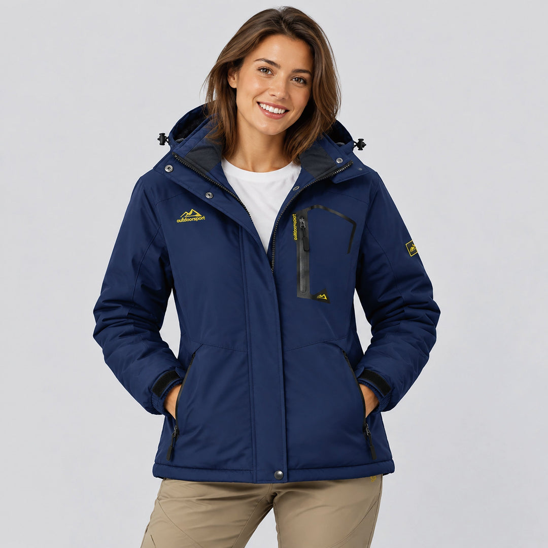 Waterdichte dames-ski-jas met fleecevoering