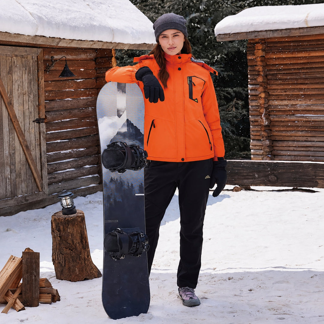 Waterdichte dames-ski-jas met fleecevoering