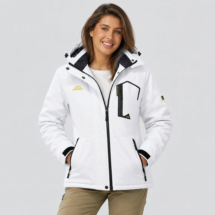 Waterdichte dames-ski-jas met fleecevoering