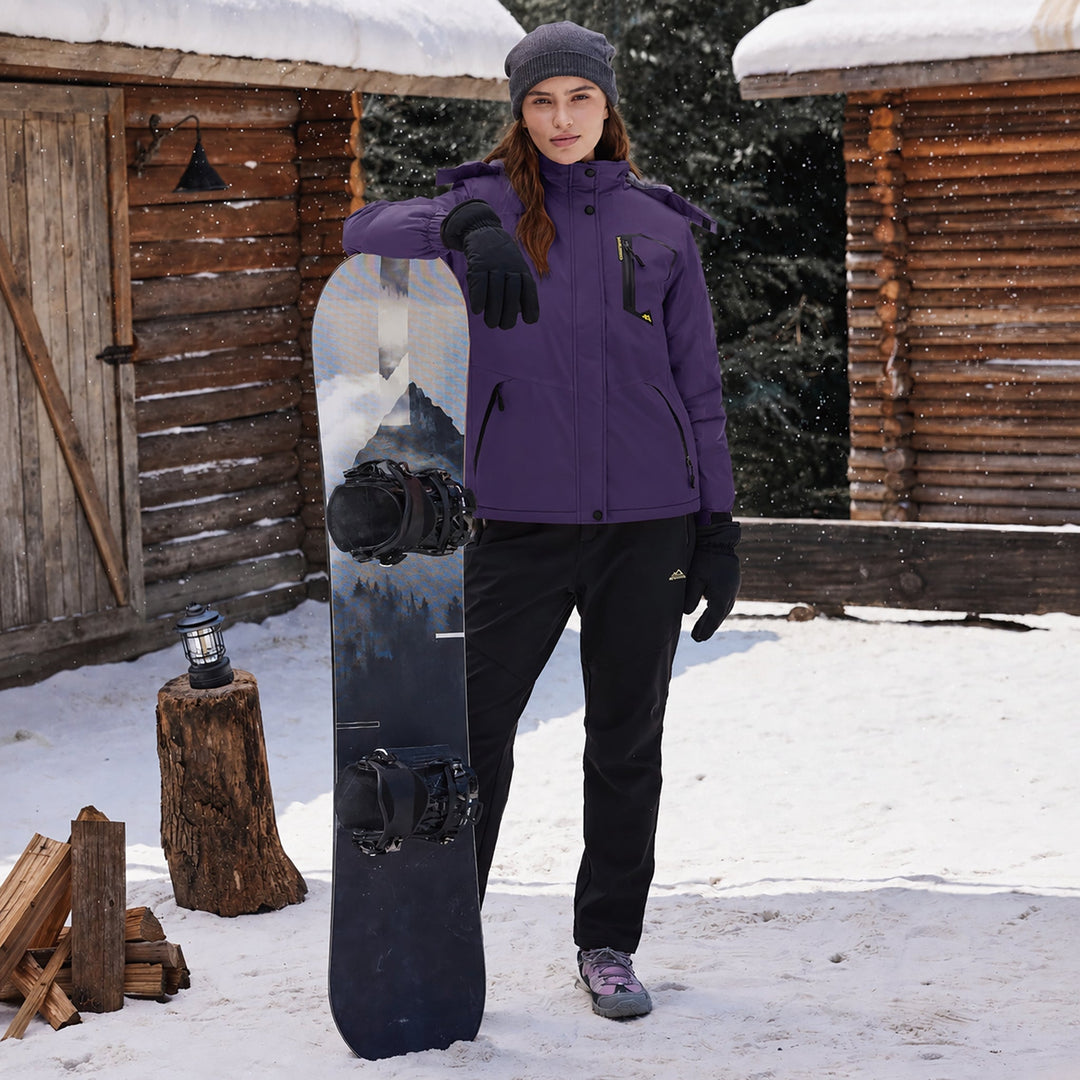 Waterdichte dames-ski-jas met fleecevoering