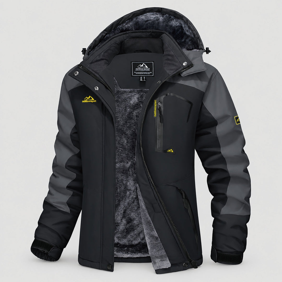 Veste de Ski Femme Doublée Polaire Imperméable Col Montant