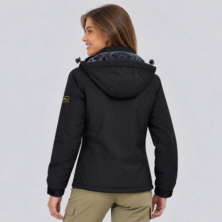 Waterdichte dames-ski-jas met fleecevoering