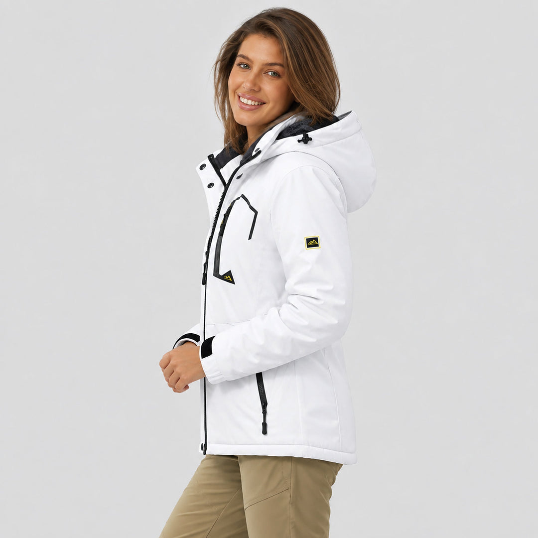 Waterdichte dames-ski-jas met fleecevoering