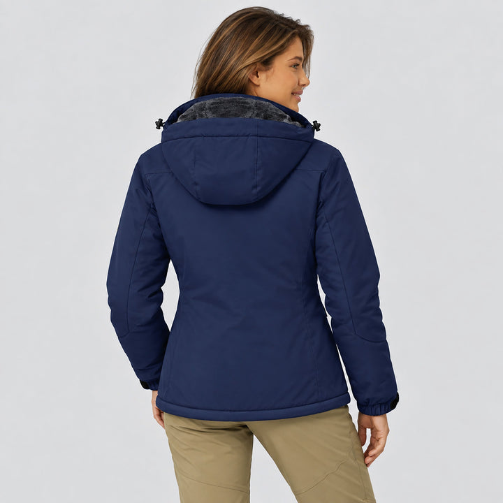 Waterdichte dames-ski-jas met fleecevoering
