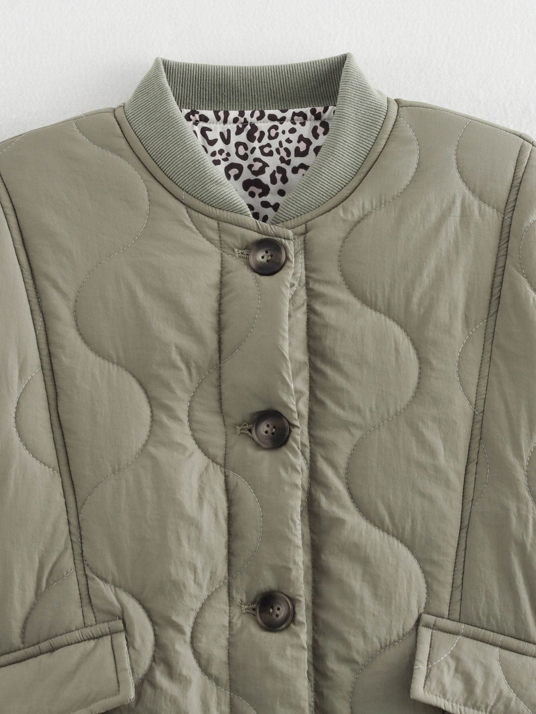Nika | Manteau Élégant à Doublure Léopard