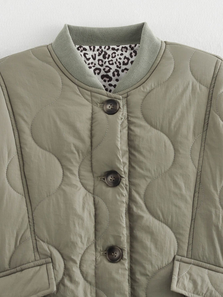 Nika | Manteau Élégant à Doublure Léopard