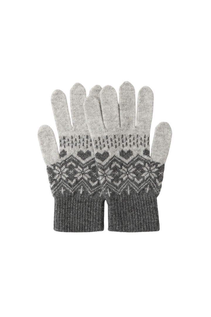 Gants Femme en Cachemire – Motif Flocon de Neige Fair Isle