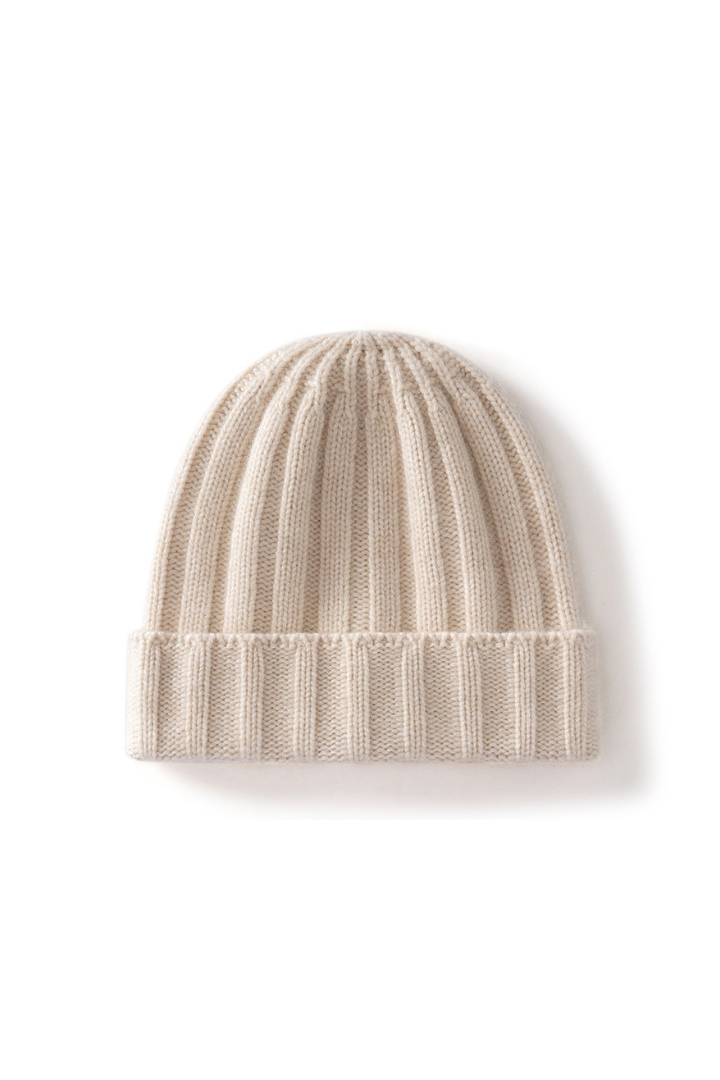 Women's Ribbed Cashmere Beanie