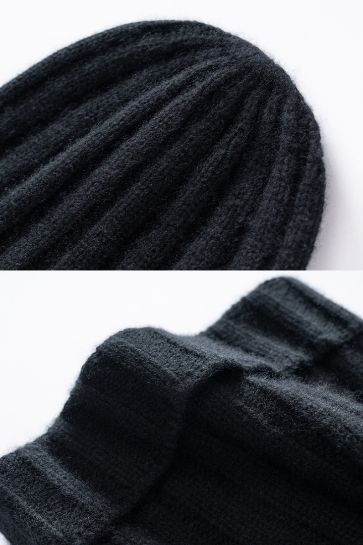 Women's Ribbed Cashmere Beanie