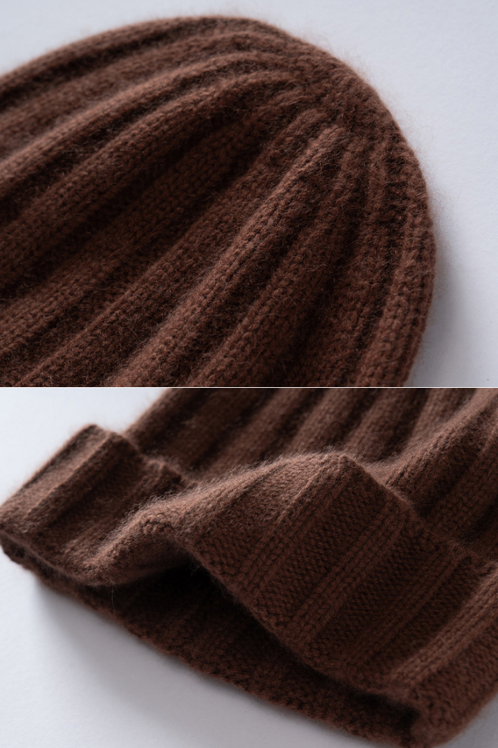 Women's Ribbed Cashmere Beanie