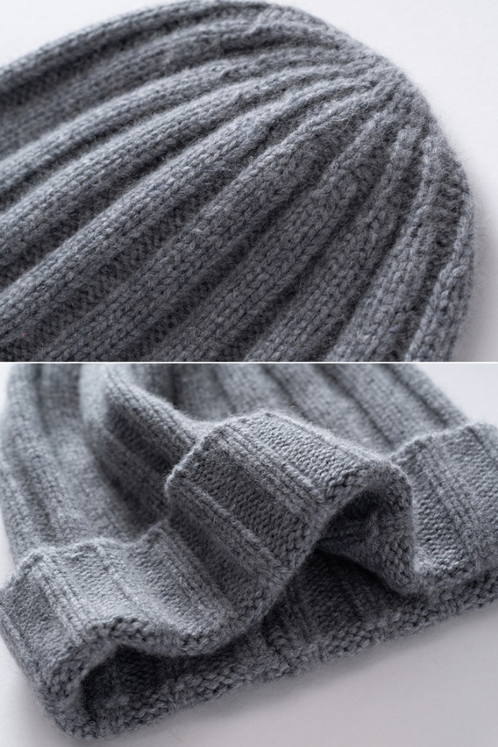 Women's Ribbed Cashmere Beanie