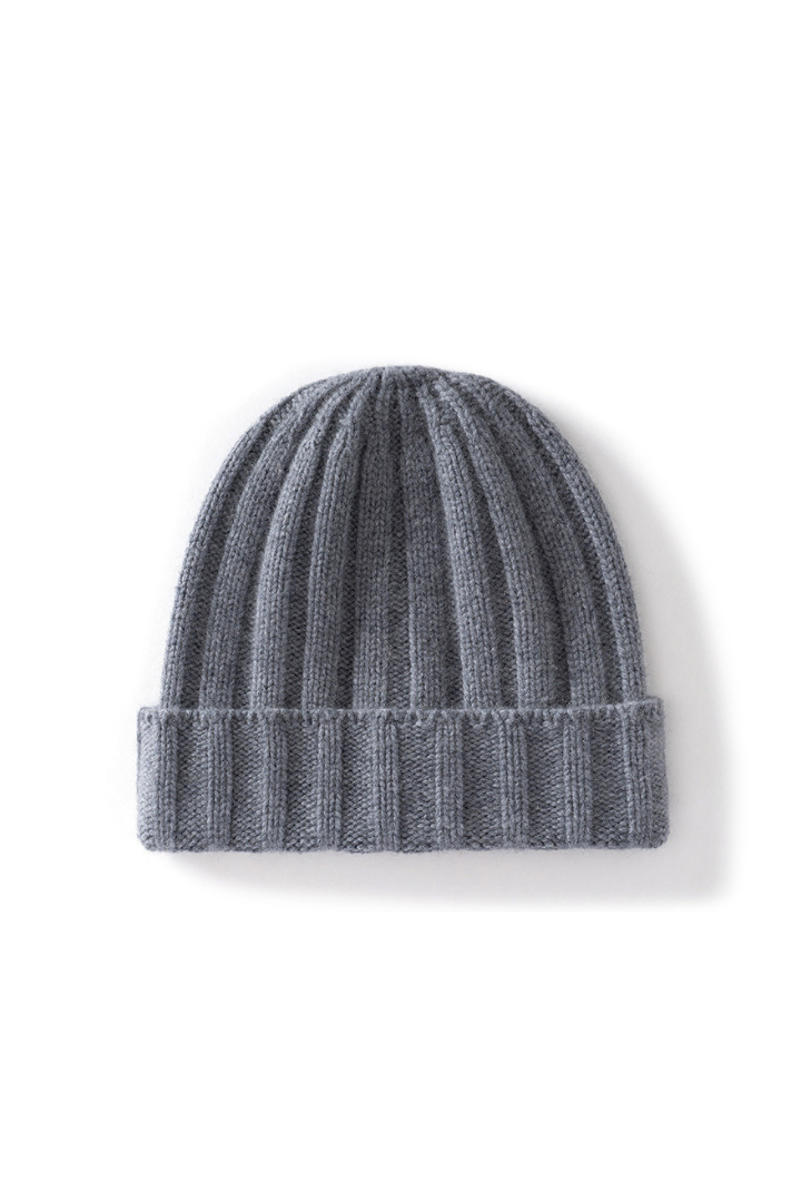Women's Ribbed Cashmere Beanie