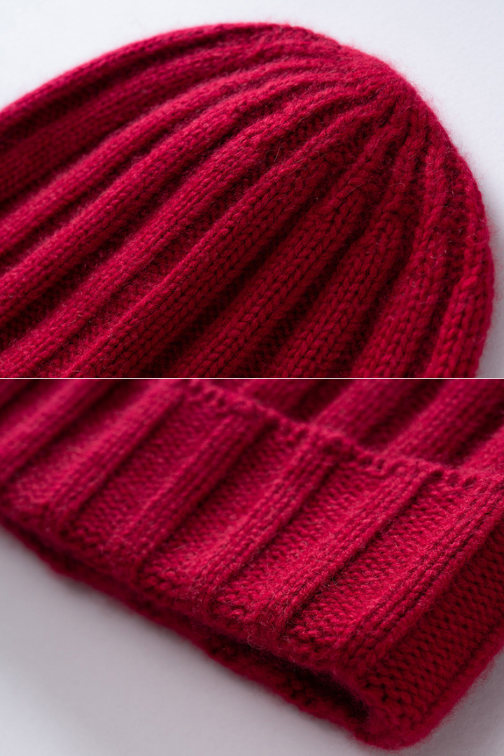 Women's Ribbed Cashmere Beanie