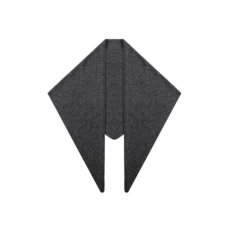 Women’s - Lambswool Triangular Scarf - Oversized Knitted Stole