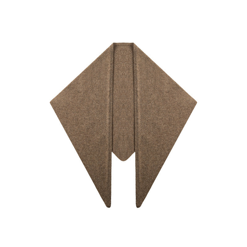 Women’s - Lambswool Triangular Scarf - Oversized Knitted Stole