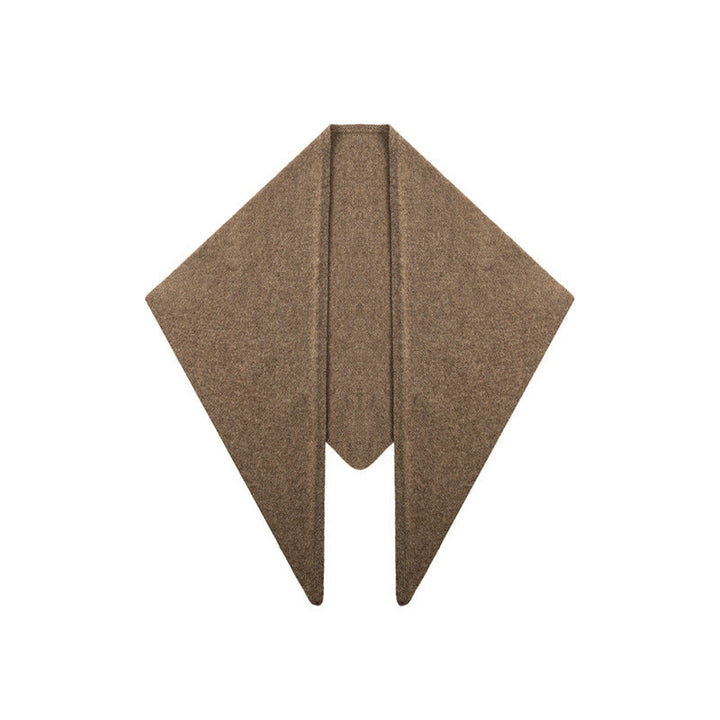 Women’s - Lambswool Triangular Scarf - Oversized Knitted Stole