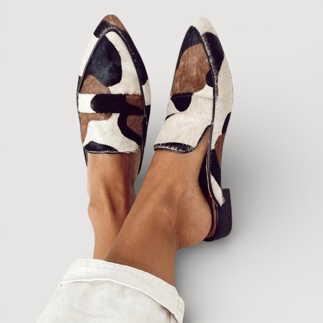Mocassins Femme à Imprimé Vache