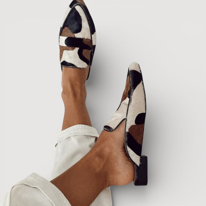 Mocassins Femme à Imprimé Vache