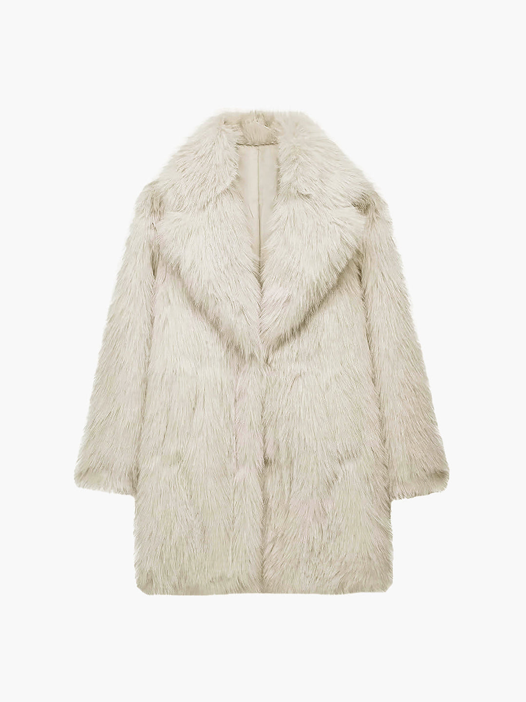Women's Oversized Long-Pile Faux Fur Coat
