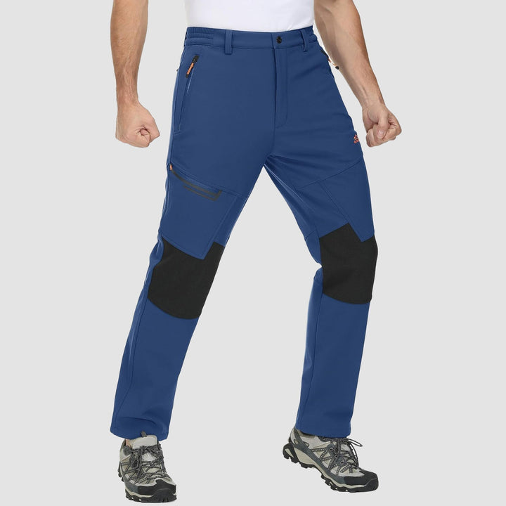 Pantaloni da sci da uomo imbottiti in pile e idrorepellenti