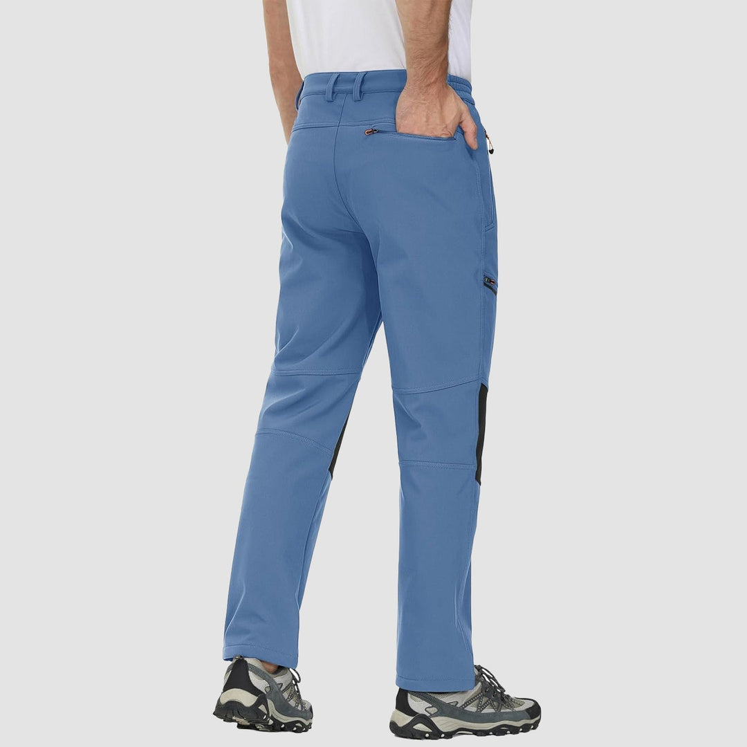 Pantaloni da sci da uomo imbottiti in pile e idrorepellenti