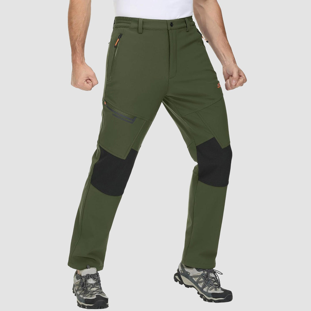 Pantaloni da sci da uomo imbottiti in pile e idrorepellenti