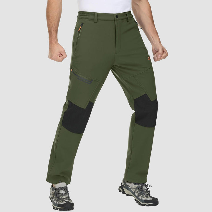 Pantaloni da sci da uomo imbottiti in pile e idrorepellenti