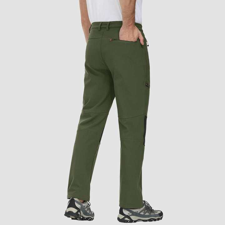 Pantaloni da sci da uomo imbottiti in pile e idrorepellenti