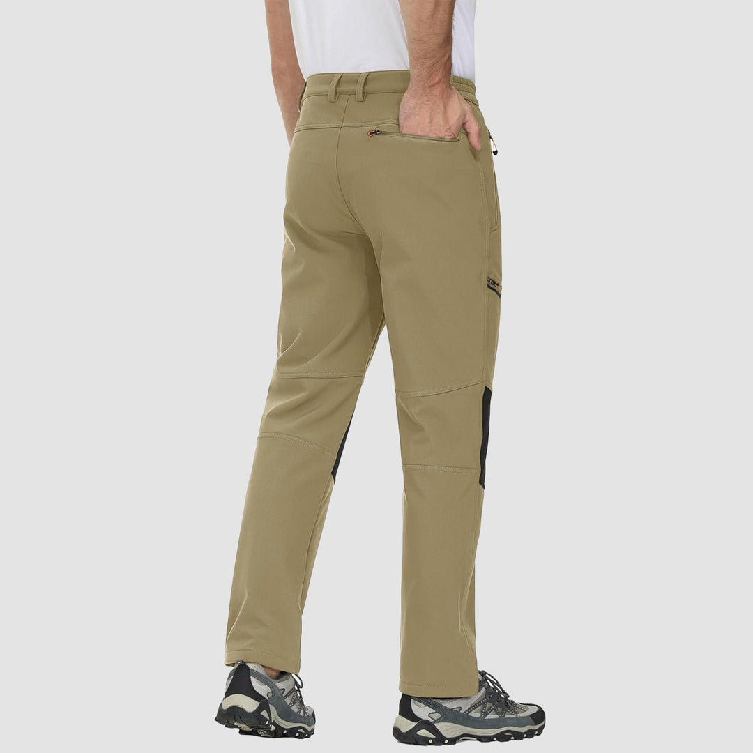Pantaloni da sci da uomo imbottiti in pile e idrorepellenti