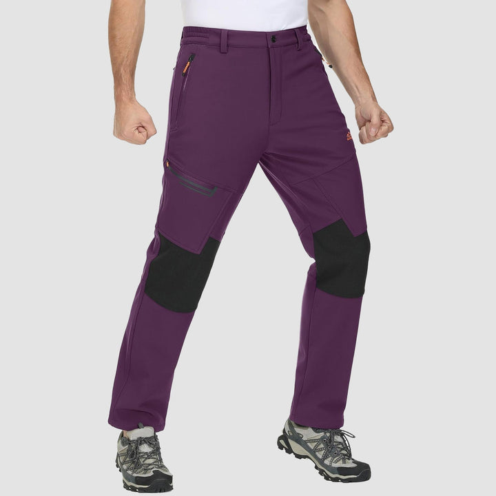 Pantaloni da sci da uomo imbottiti in pile e idrorepellenti