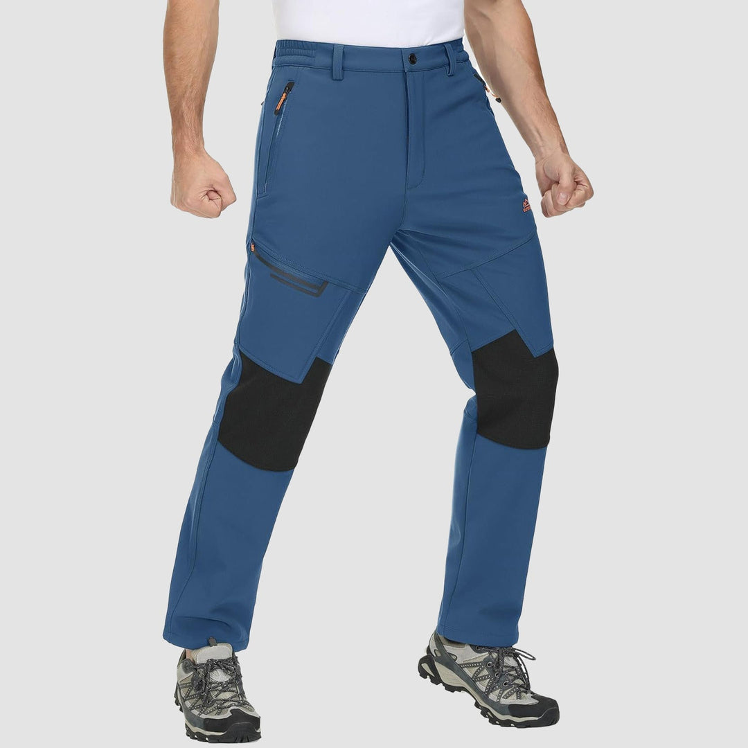Pantaloni da sci da uomo imbottiti in pile e idrorepellenti