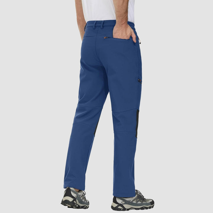 Pantaloni da sci da uomo imbottiti in pile e idrorepellenti
