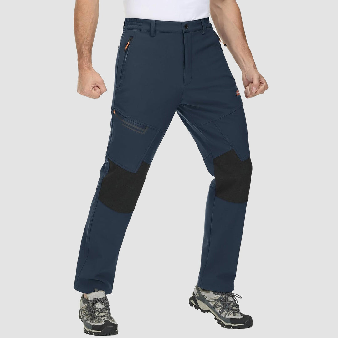 Pantaloni da sci da uomo imbottiti in pile e idrorepellenti