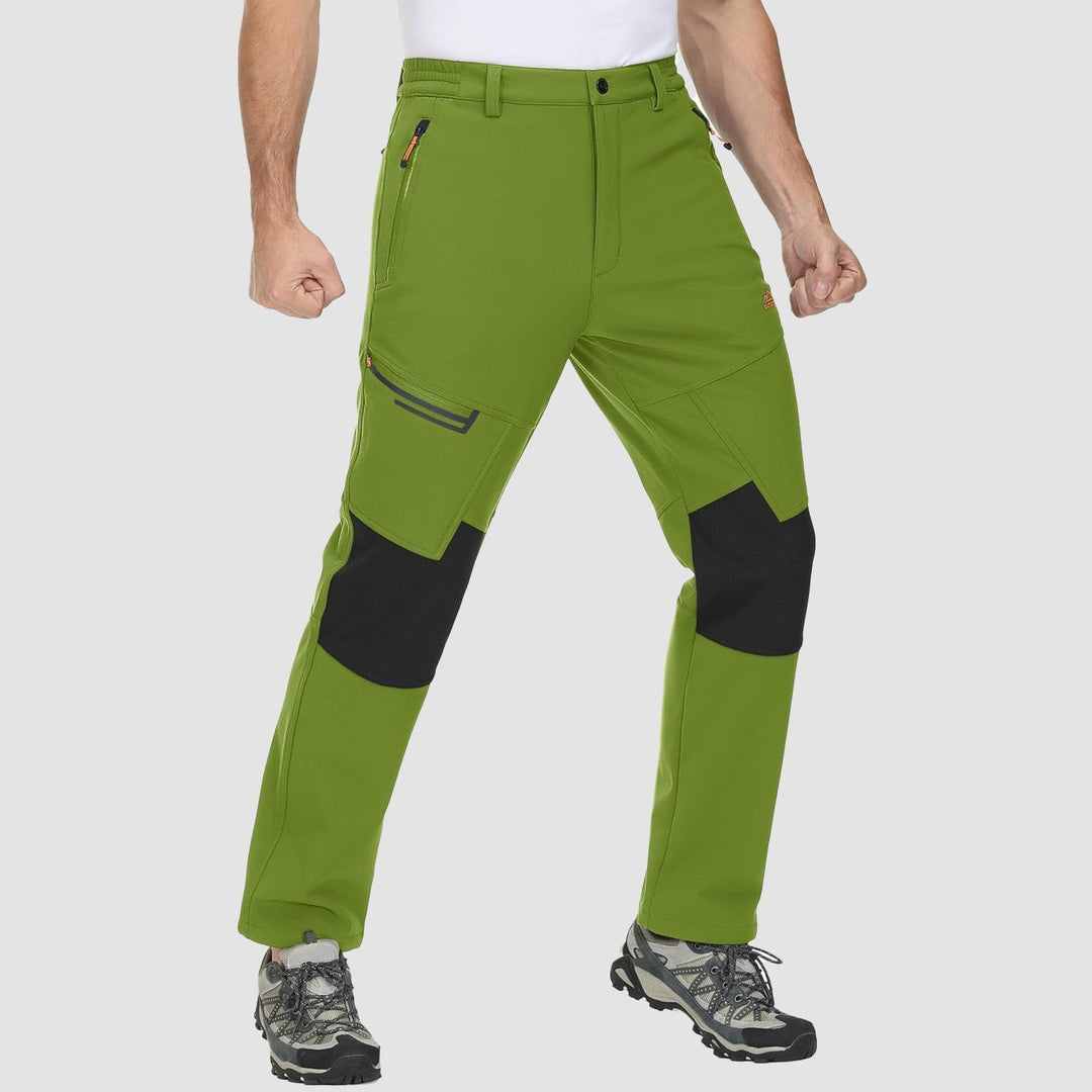 Pantaloni da sci da uomo imbottiti in pile e idrorepellenti