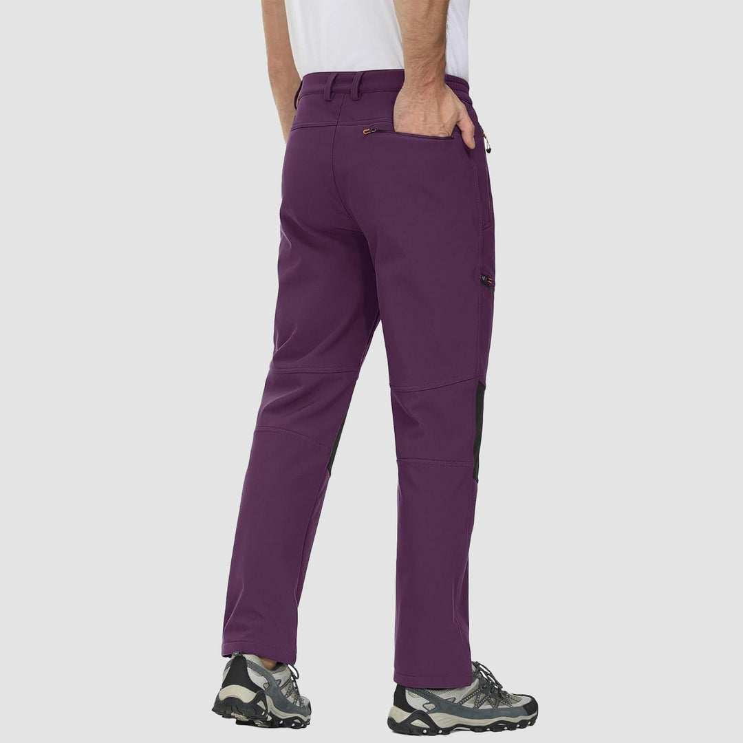 Pantaloni da sci da uomo imbottiti in pile e idrorepellenti
