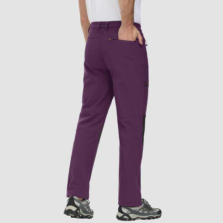 Pantaloni da sci da uomo imbottiti in pile e idrorepellenti