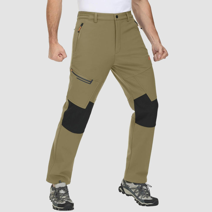 Pantaloni da sci da uomo imbottiti in pile e idrorepellenti