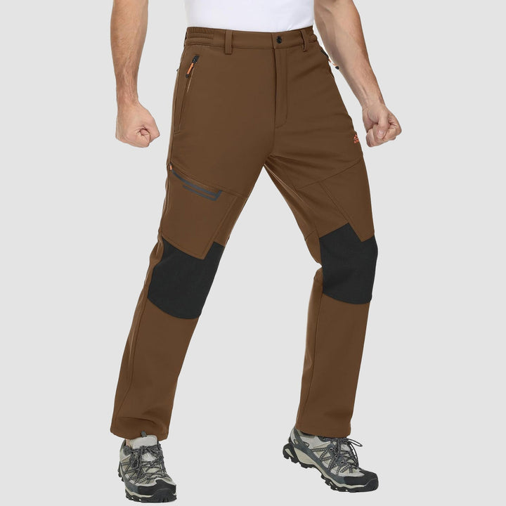 Pantaloni da sci da uomo imbottiti in pile e idrorepellenti