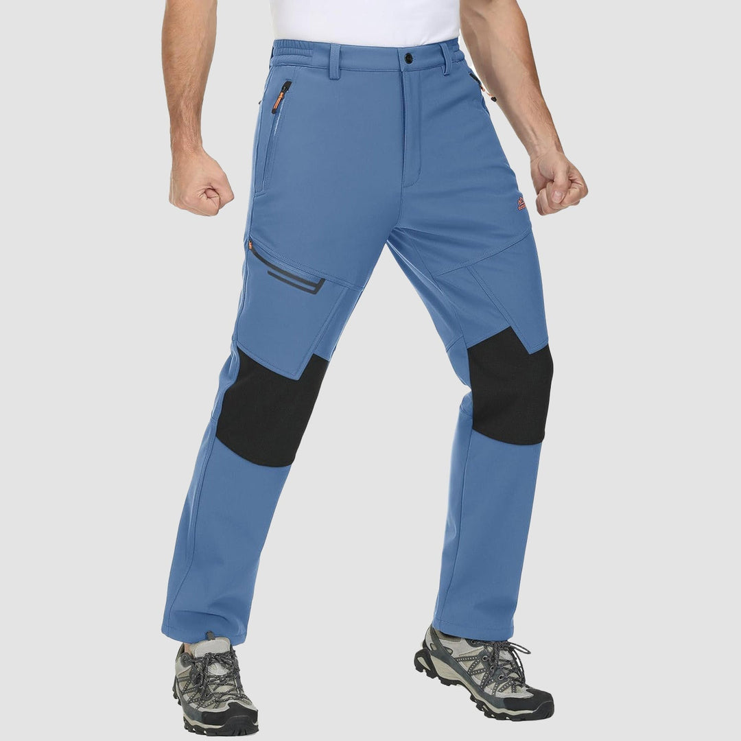 Pantaloni da sci da uomo imbottiti in pile e idrorepellenti