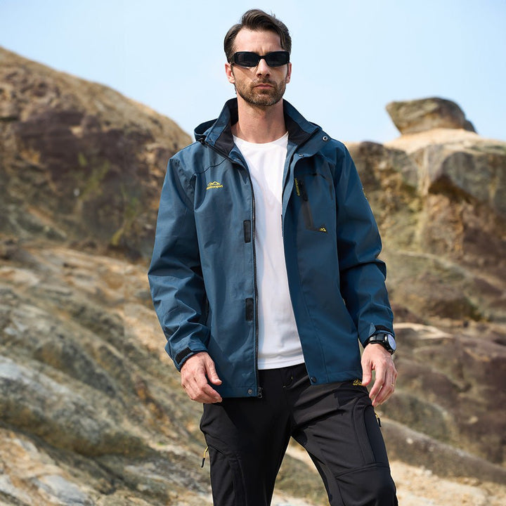 Veste de Pluie Homme Légère Imperméable à Capuche Amovible