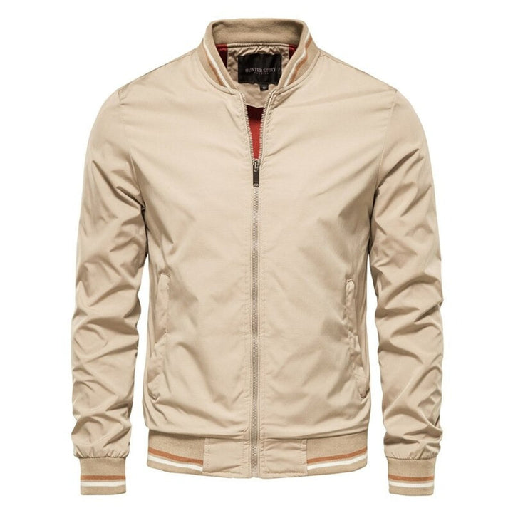 Blouson Bomber Homme Col Et Poignets Rayés