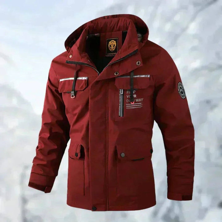 Parka Homme Imperméable À Capuche Matelassée Coupe Vent