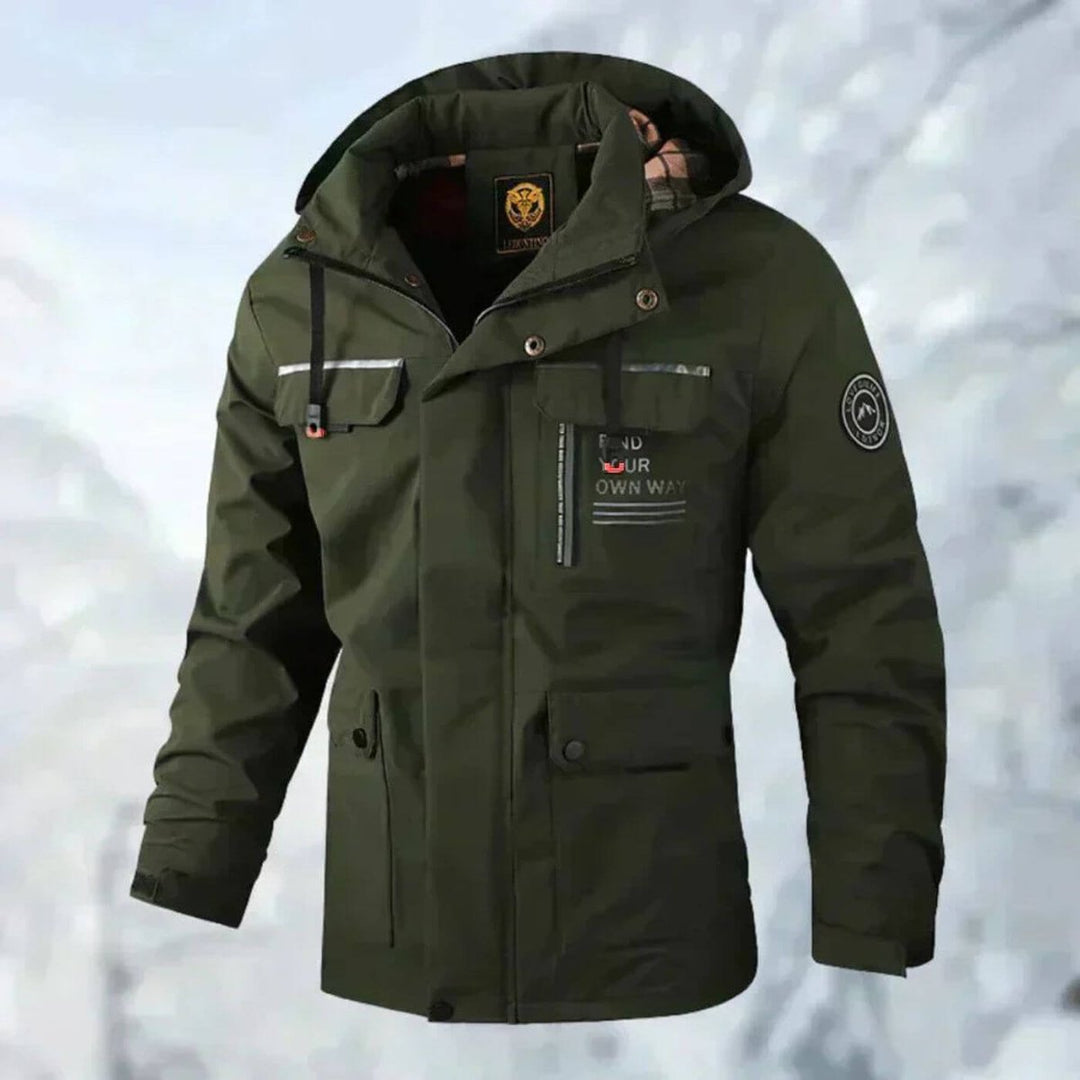 Parka Homme Imperméable À Capuche Matelassée Coupe Vent