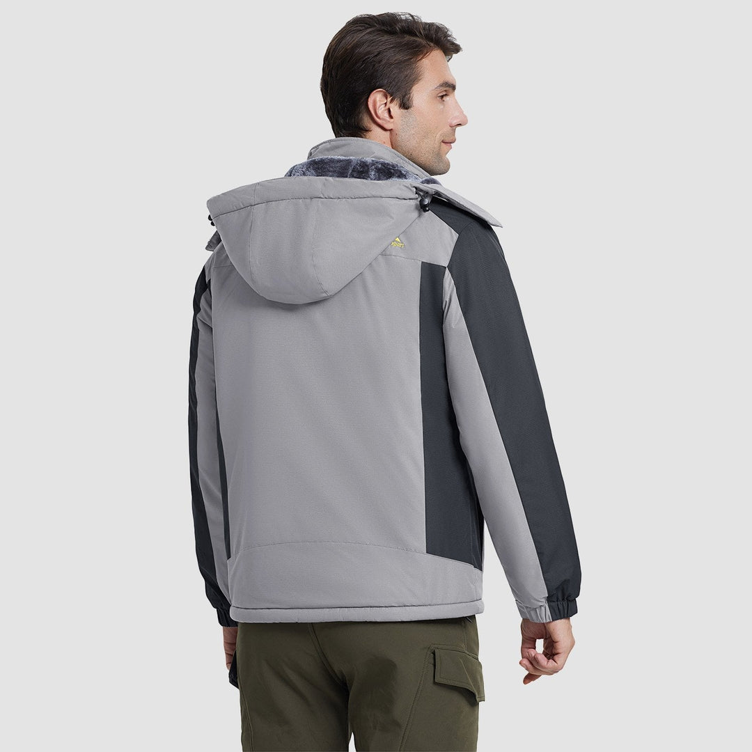 Veste de Ski Homme Doublée Polaire à Capuche