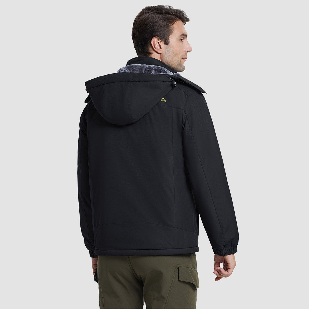Veste de Ski Homme Doublée Polaire à Capuche