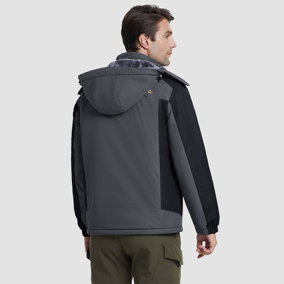 Veste de Ski Homme Doublée Polaire à Capuche