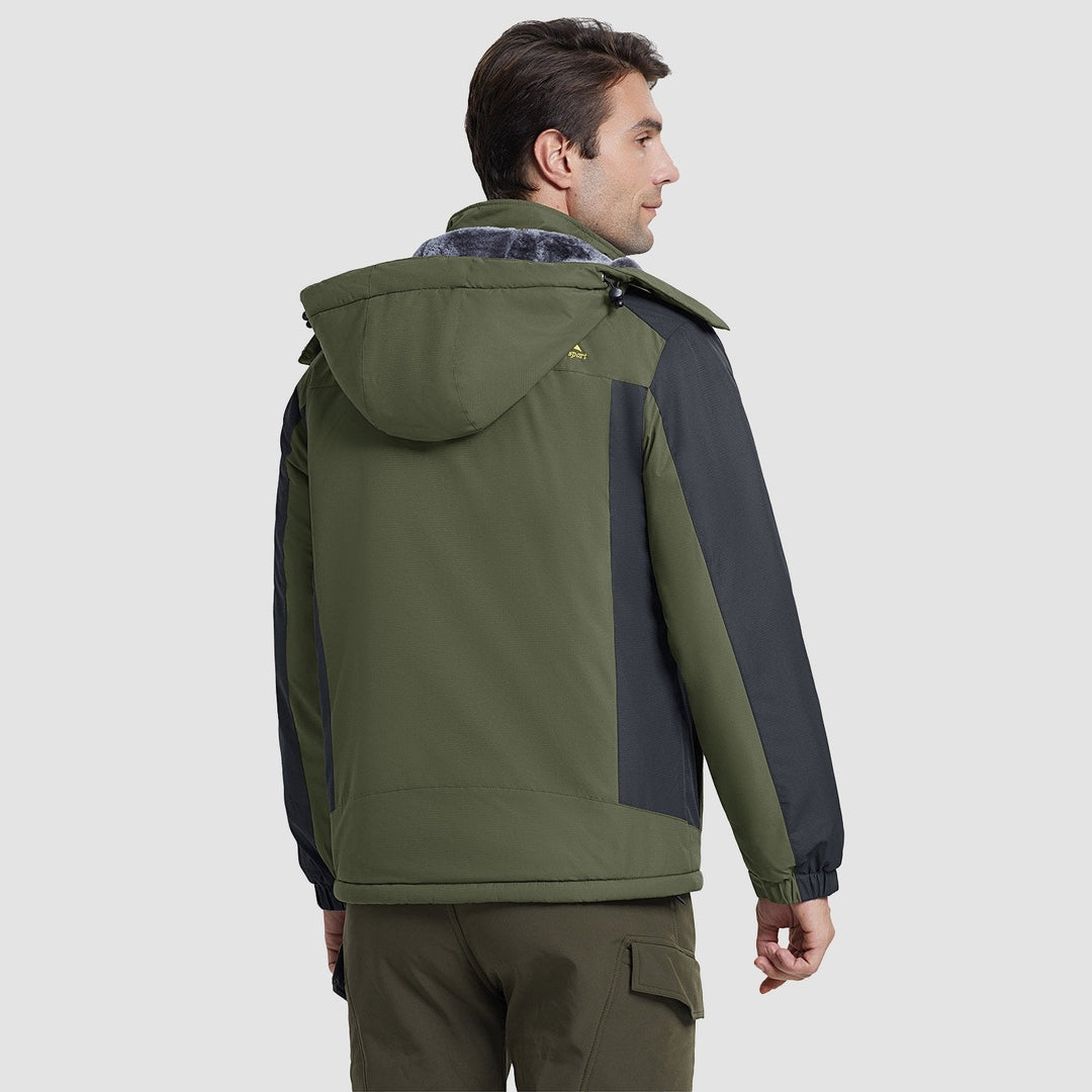 Veste de Ski Homme Doublée Polaire à Capuche
